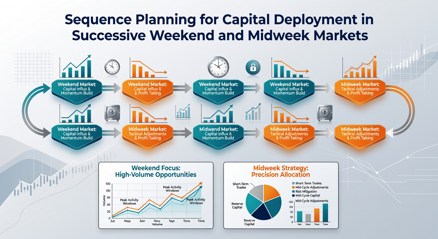 Midweek reallocation steps shown alongside weekend planning timelines